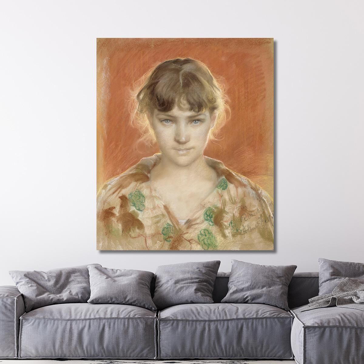 Parisian Model In A Dressing Gown Albert Edelfelt aed73 canvas print 
