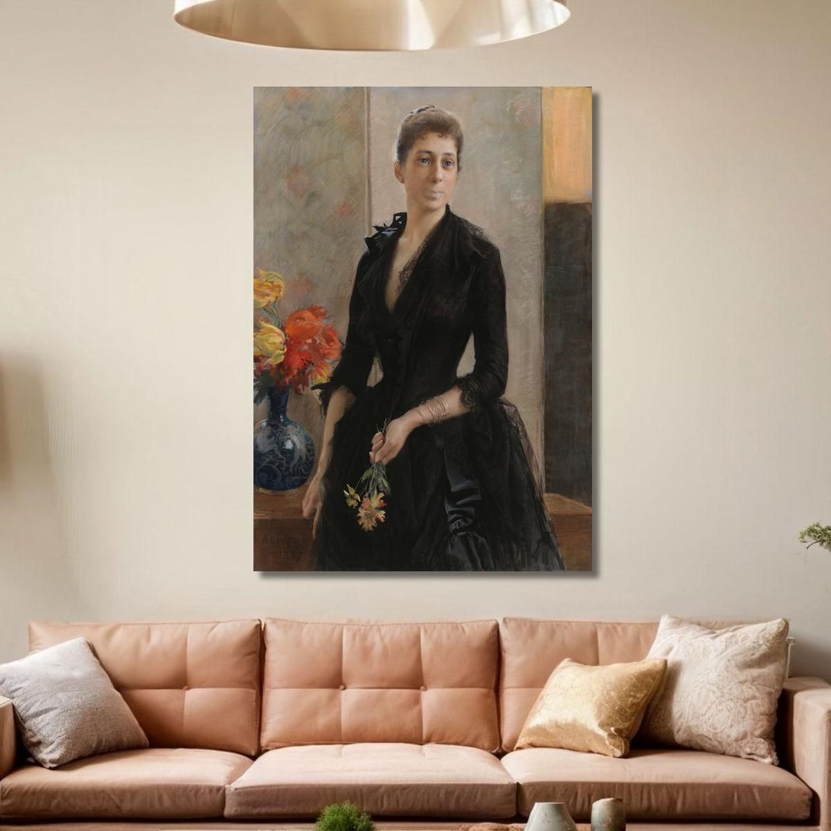 Portrait Of Mme Weissgerber De Stragewicz Later Mme R. Berenger Albert Edelfelt aed83 canvas print 
