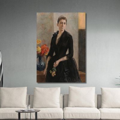 Portrait Of Mme Weissgerber De Stragewicz Later Mme R. Berenger Albert Edelfelt aed83 canvas print 