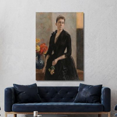 Portrait Of Mme Weissgerber De Stragewicz Later Mme R. Berenger Albert Edelfelt aed83 canvas print 