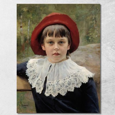 Portrait Of The Artist'S Sister Berta Edelfelt Albert Edelfelt aed91 canvas print 