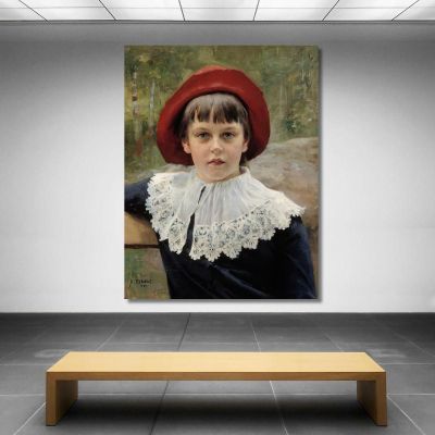 Portrait Of The Artist'S Sister Berta Edelfelt Albert Edelfelt aed91 canvas print 