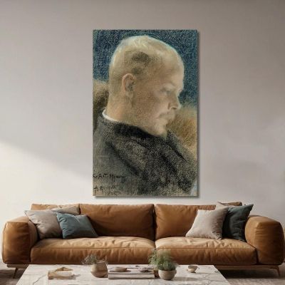 Portrait Of The Author Karl A. Tavaststjerna Albert Edelfelt aed94 canvas print 