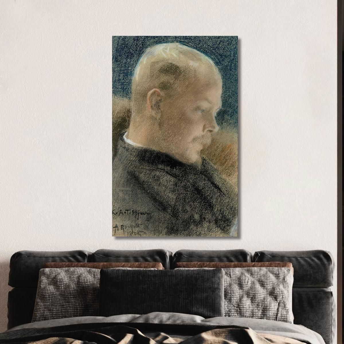 Portrait Of The Author Karl A. Tavaststjerna Albert Edelfelt aed94 canvas print 