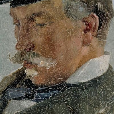 Portrait Sketch Of Adolf Von Becker The Painter Albert Edelfelt aed96 canvas print