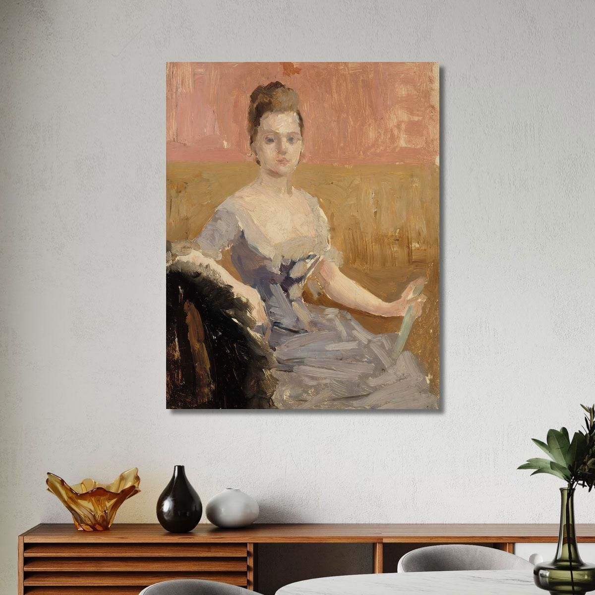 Portrait Study Of Countess Augusta Lewenhaupt Albert Edelfelt aed97 canvas print 