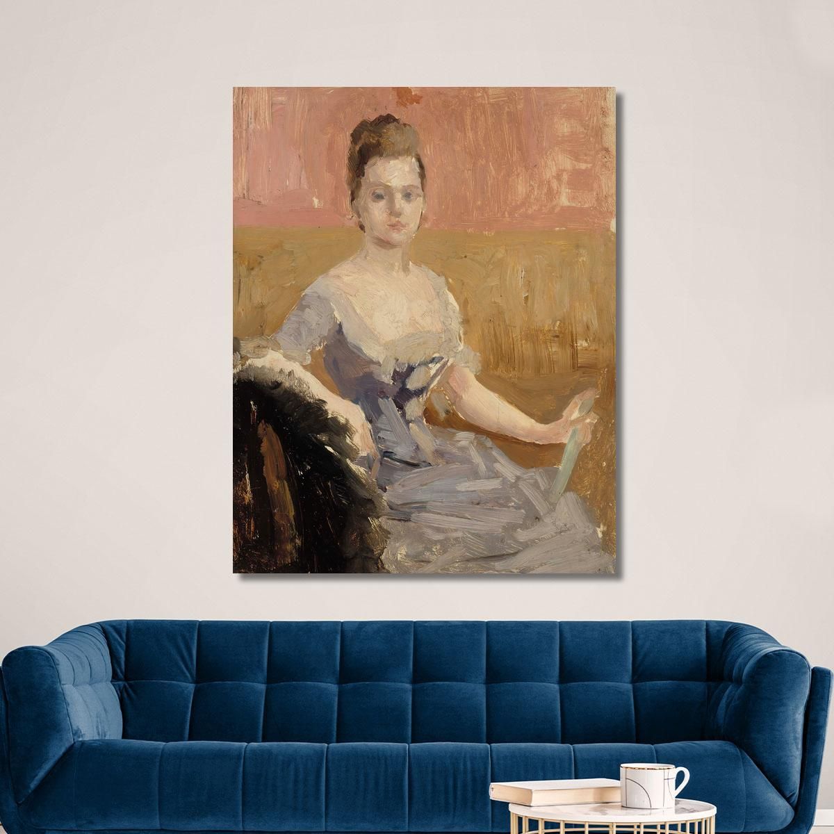 Portrait Study Of Countess Augusta Lewenhaupt Albert Edelfelt aed97 canvas print 