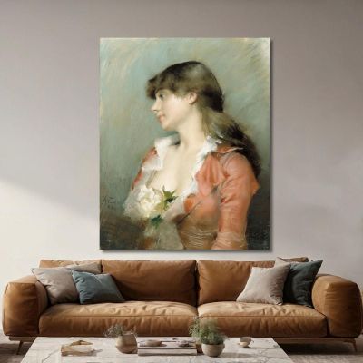 Profile Of A Young Woman Albert Edelfelt aed99 canvas print 