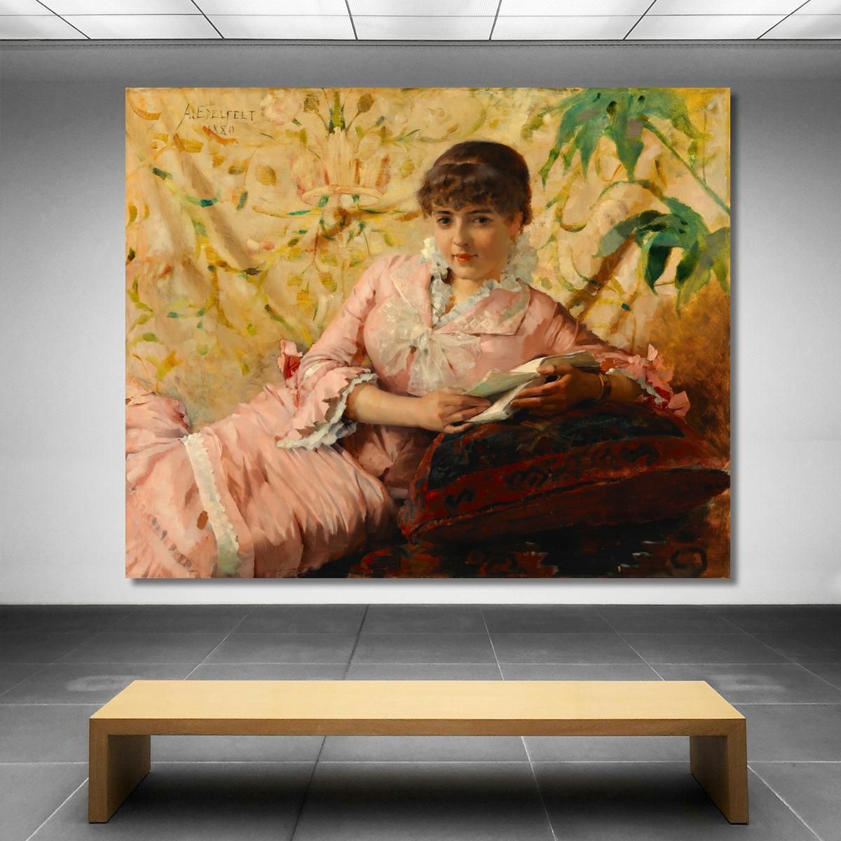 Parisian Reading Albert Edelfelt aed102 canvas print 