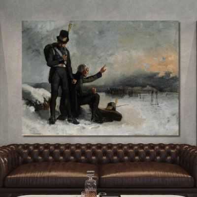 Scene From The Finnish War Albert Edelfelt aed107 canvas print 