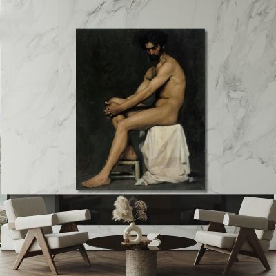 Seated Man Albert Edelfelt aed112 canvas print 