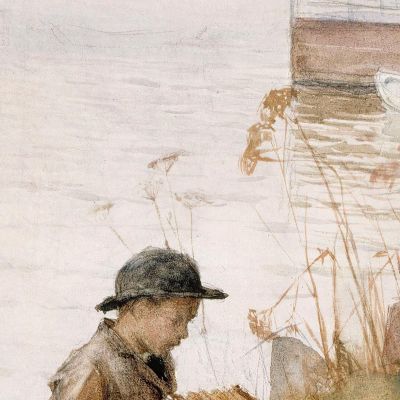 Serenade On The Embankment Albert Edelfelt aed115 canvas print