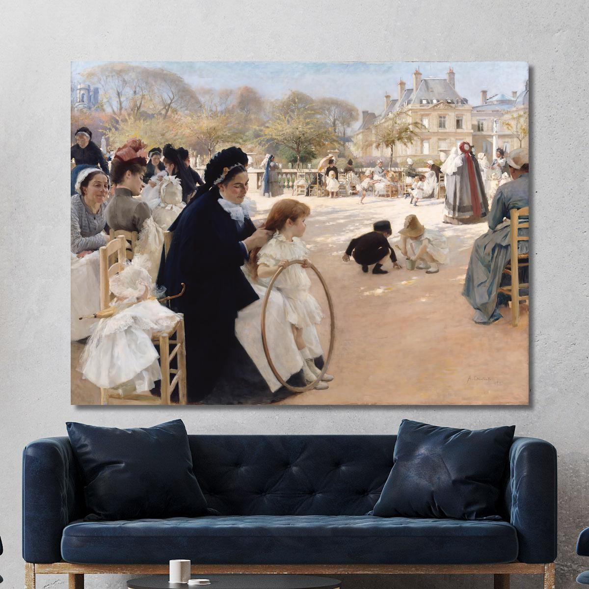 The Luxembourg Gardens Paris 1887 Albert Edelfelt aed133 canvas print 
