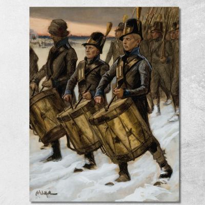 The March Of The Björneborg Regiment Albert Edelfelt aed134 canvas print 