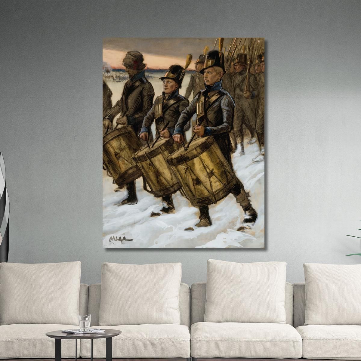The March Of The Björneborg Regiment Albert Edelfelt aed134 canvas print 