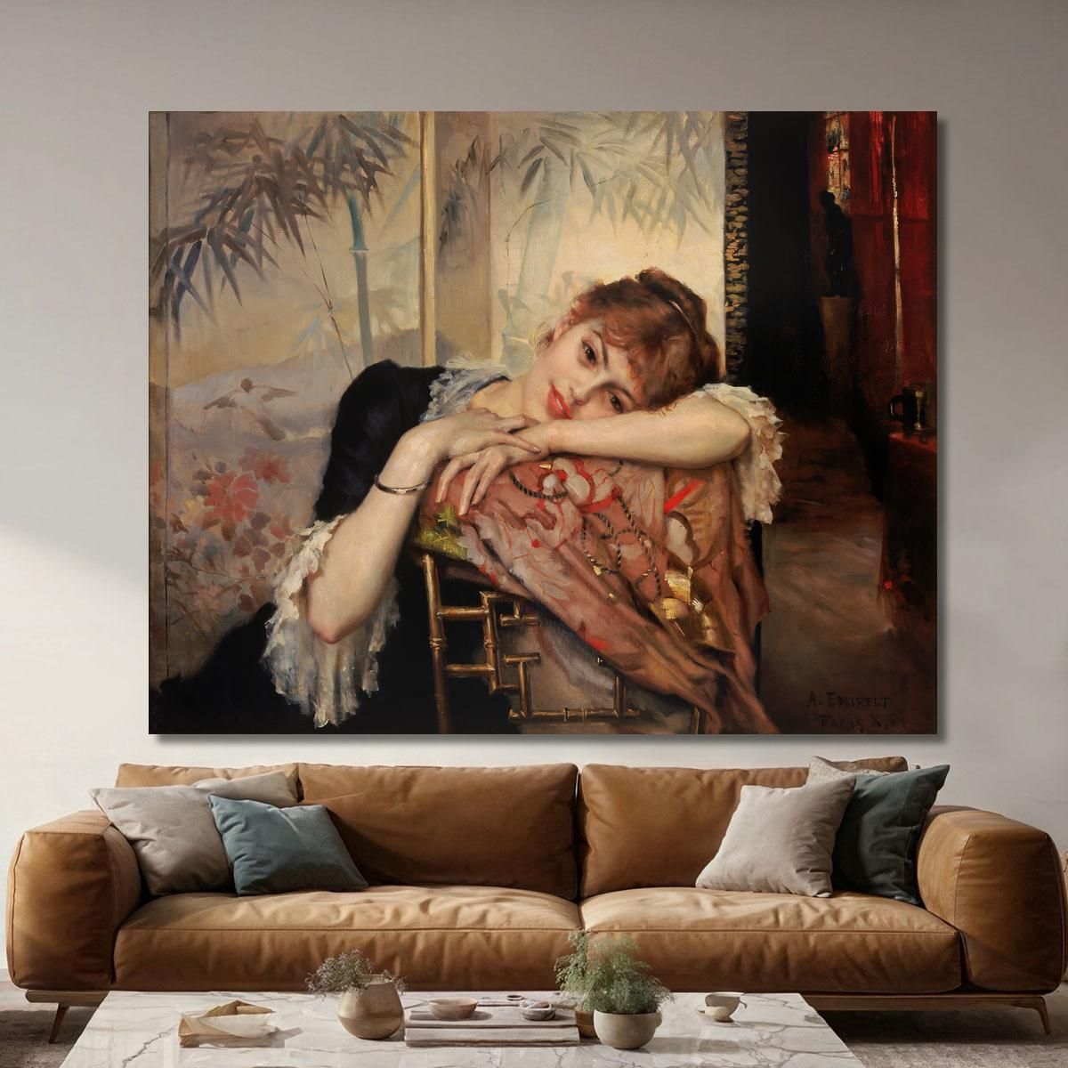 The Parisian Virginie Albert Edelfelt aed136 canvas print 