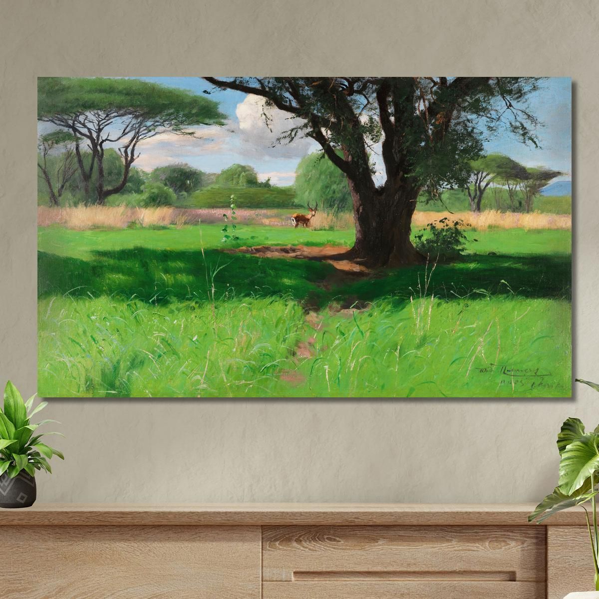 In The Savannah Of East Africa Wilhelm Kuhnert wkh20 canvas print 