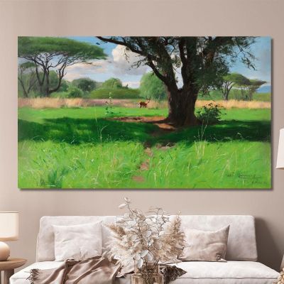 In The Savannah Of East Africa Wilhelm Kuhnert wkh20 canvas print 