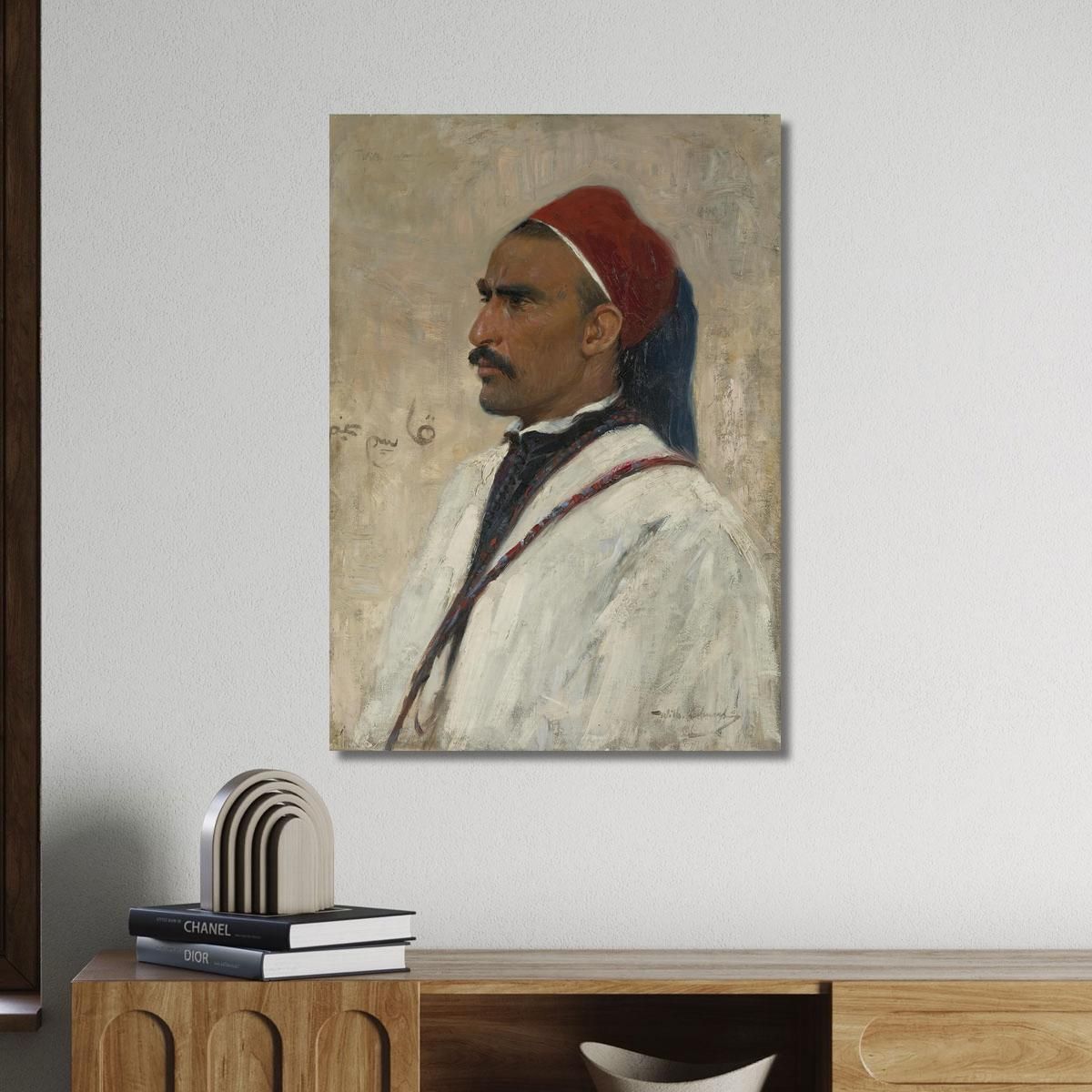 Portrait Of An Arab Wilhelm Kuhnert wkh31 canvas print 