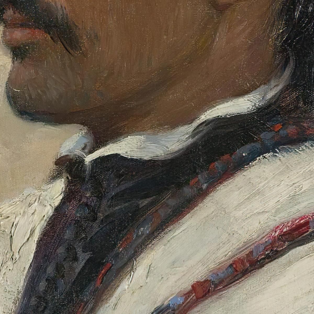 Portrait Of An Arab Wilhelm Kuhnert wkh31 canvas print
