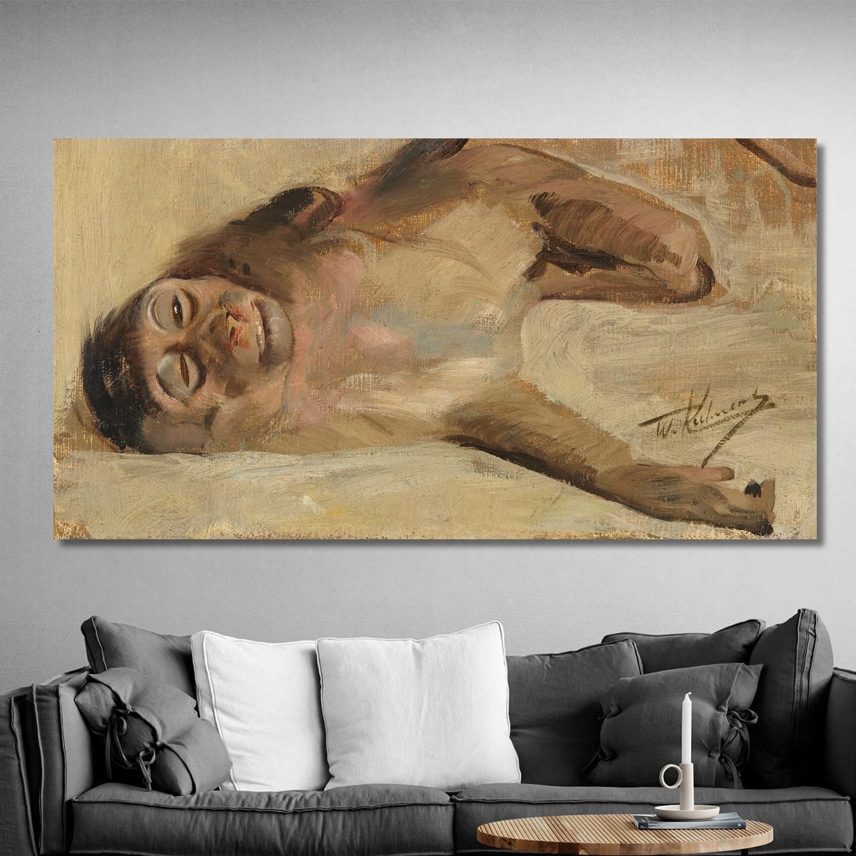 Pig-Tailed Macaque Wilhelm Kuhnert wkh37 canvas print 