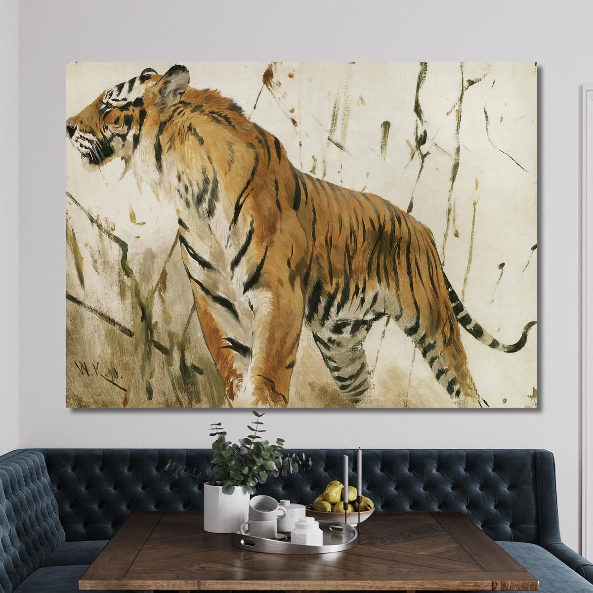 Study Of A Tiger Wilhelm Kuhnert wkh40 canvas print 