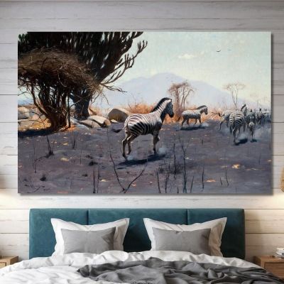 Zebras Wilhelm Kuhnert wkh48 canvas print 