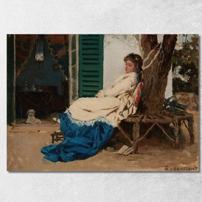 Young Woman In A Garden Jean-Joseph-Benjamin Constant jjb29 canvas print 
