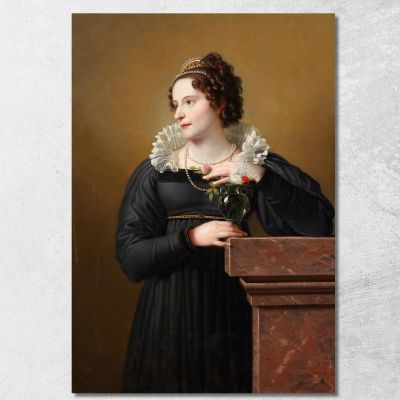 Portrait Of Florentina Troclet-Fautz Johann Peter Krafft jpk4 canvas print 