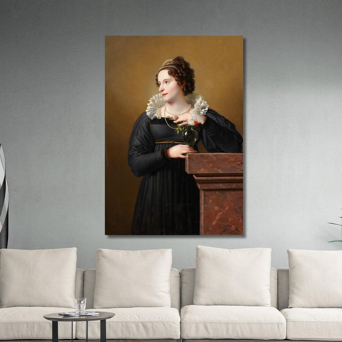 Portrait Of Florentina Troclet-Fautz Johann Peter Krafft jpk4 canvas print 
