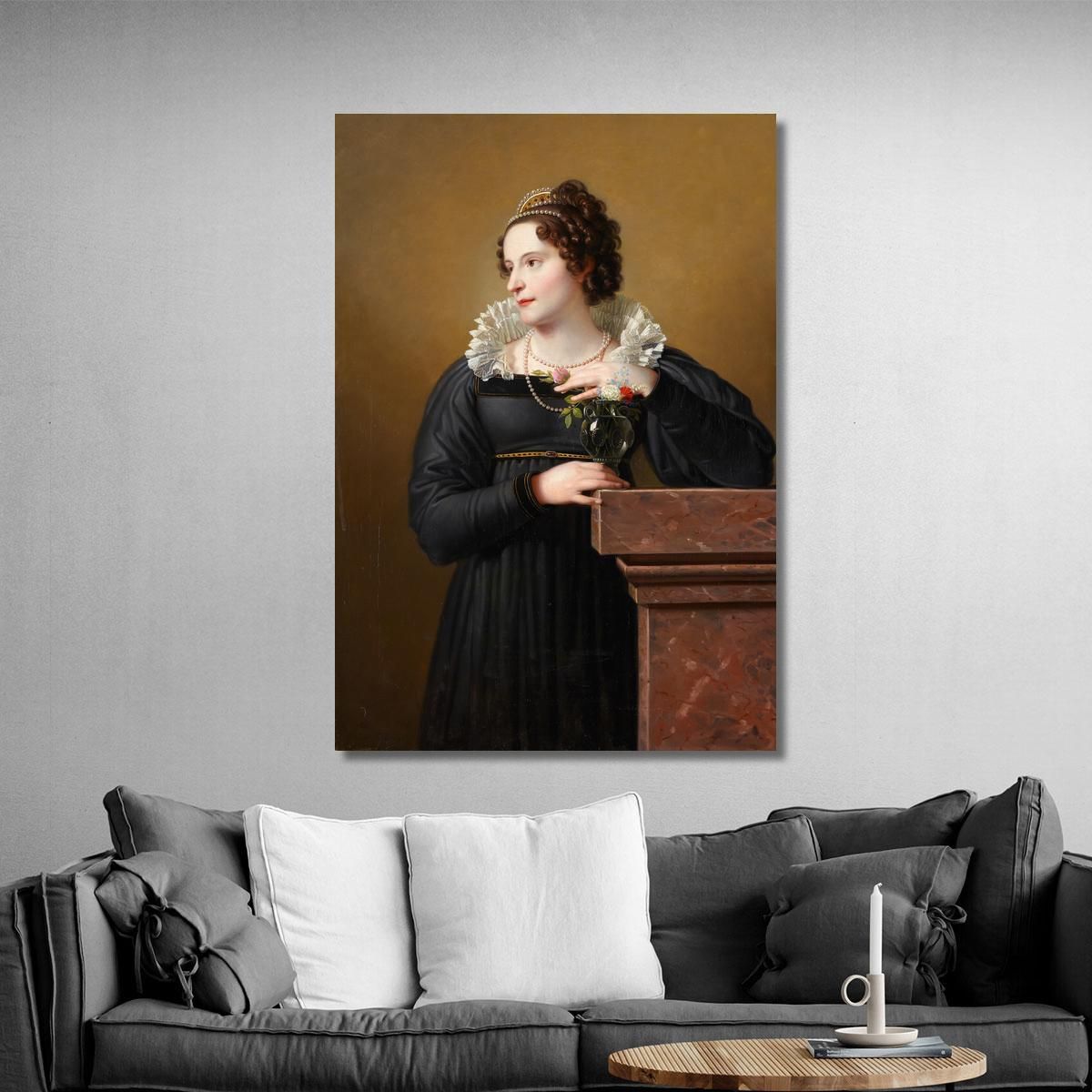 Portrait Of Florentina Troclet-Fautz Johann Peter Krafft jpk4 canvas print 