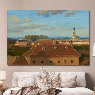 View Over The Schanzel To The Augarten Johann Peter Krafft jpk6 canvas print 