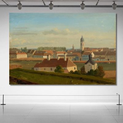 View Over The Danube Canal To Leopoldstadt Johann Peter Krafft jpk7 canvas print 