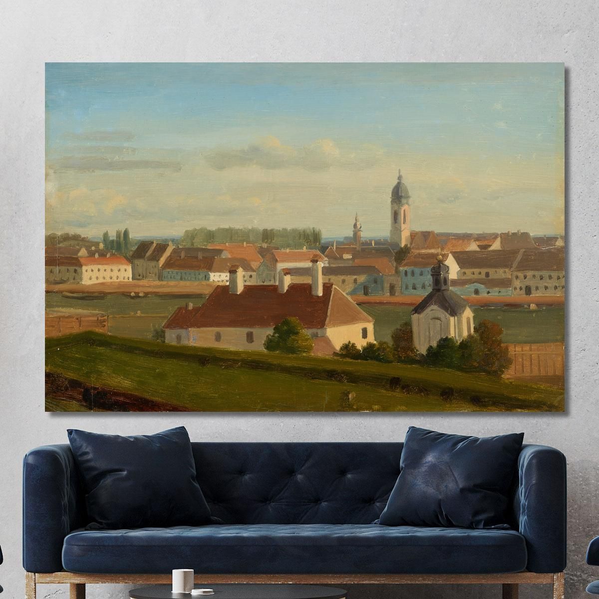 View Over The Danube Canal To Leopoldstadt Johann Peter Krafft jpk7 canvas print 