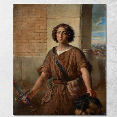 David With The Head Of Goliath Johann Peter Krafft jpk10 canvas print 