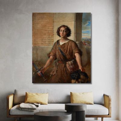 David With The Head Of Goliath Johann Peter Krafft jpk10 canvas print 