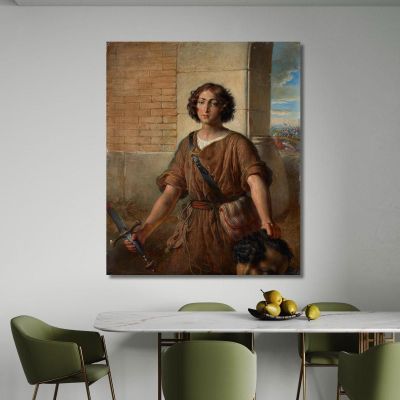 David With The Head Of Goliath Johann Peter Krafft jpk10 canvas print 