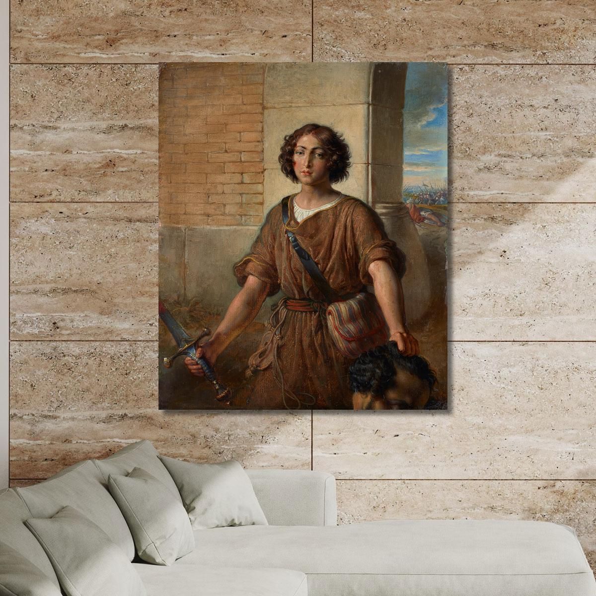 David With The Head Of Goliath Johann Peter Krafft jpk10 canvas print 