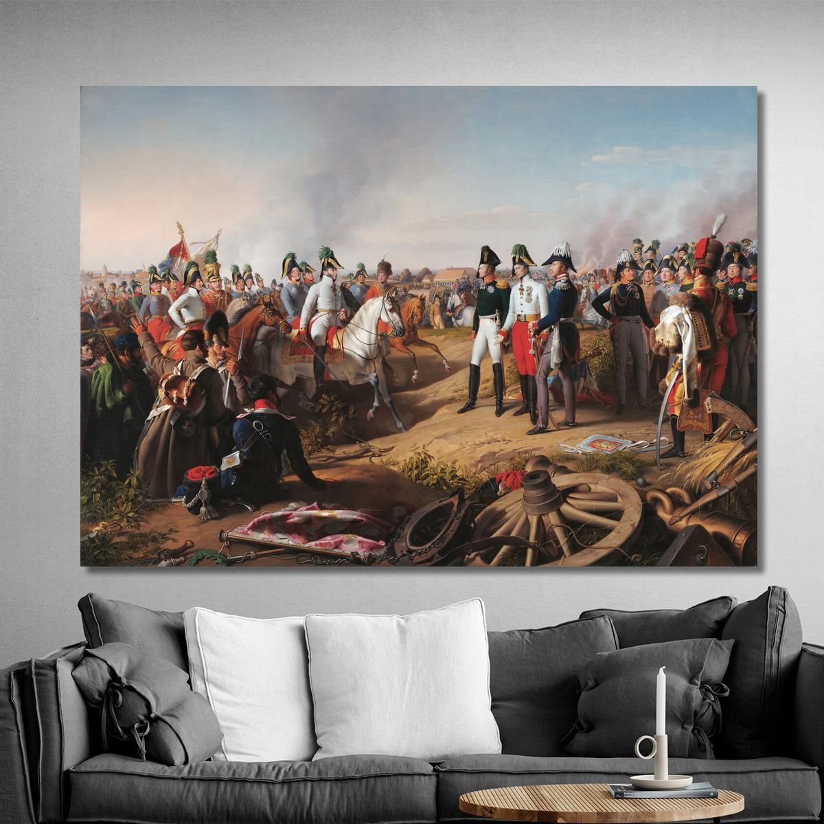 Declaration Of Victory After The Battle Of Leipzig Johann Peter Krafft jpk11 canvas print 