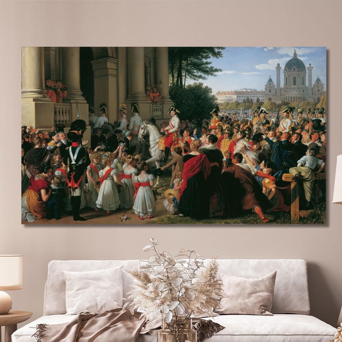 The Entry Of Emperor Franz I Into Vienna After The Peace Of Paris Johann Peter Krafft jpk12 canvas print 