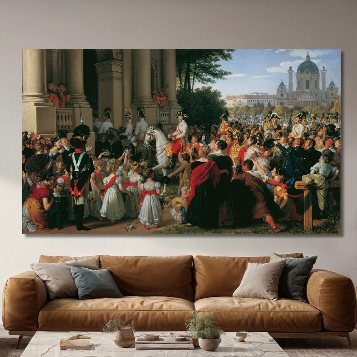 The Entry Of Emperor Franz I Into Vienna After The Peace Of Paris Johann Peter Krafft jpk12 canvas print 