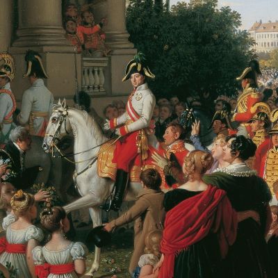 The Entry Of Emperor Franz I Into Vienna After The Peace Of Paris Johann Peter Krafft jpk12 canvas print