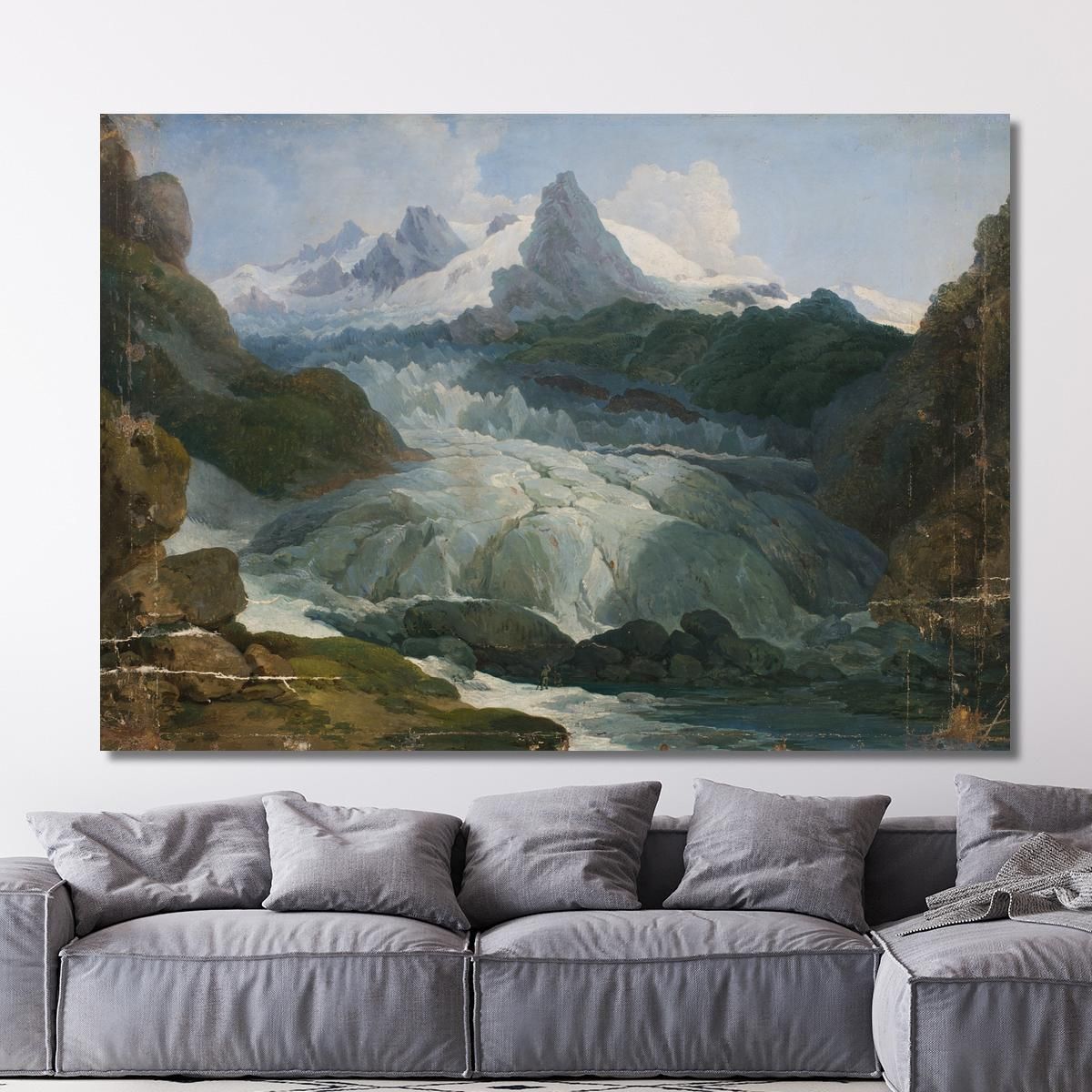The Rhone Glacier Johann Peter Krafft jpk14 canvas print 