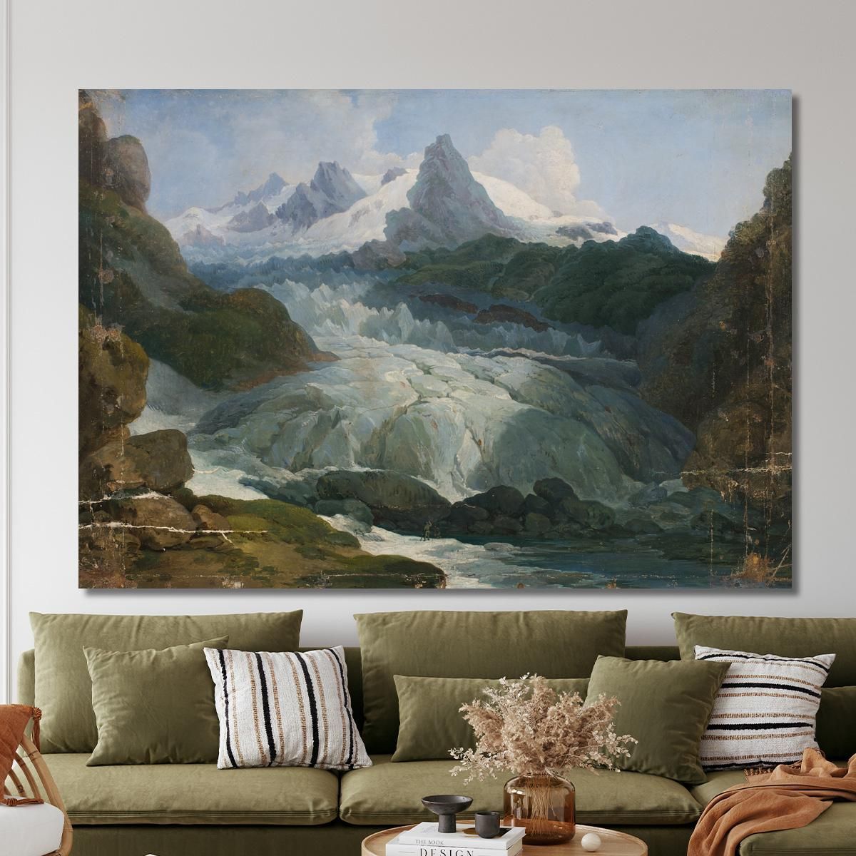 The Rhone Glacier Johann Peter Krafft jpk14 canvas print 