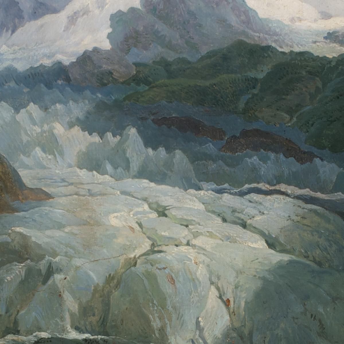 The Rhone Glacier Johann Peter Krafft jpk14 canvas print
