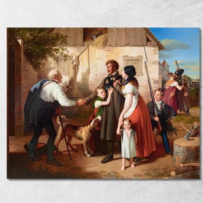 The Homecoming Of The Landwehrman 2 Johann Peter Krafft jpk15 canvas print 