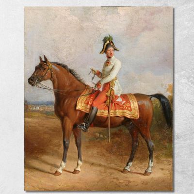 Archduke Carl On Horseback Johann Peter Krafft jpk20 canvas print 