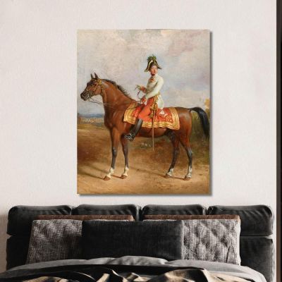 Archduke Carl On Horseback Johann Peter Krafft jpk20 canvas print 