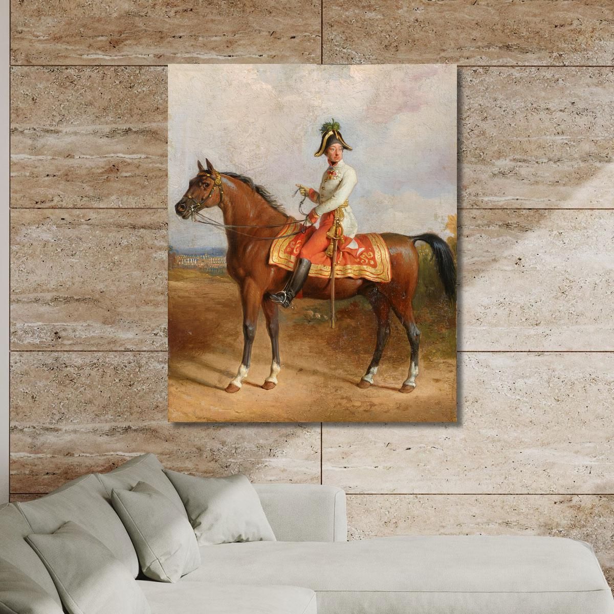 Archduke Carl On Horseback Johann Peter Krafft jpk20 canvas print 