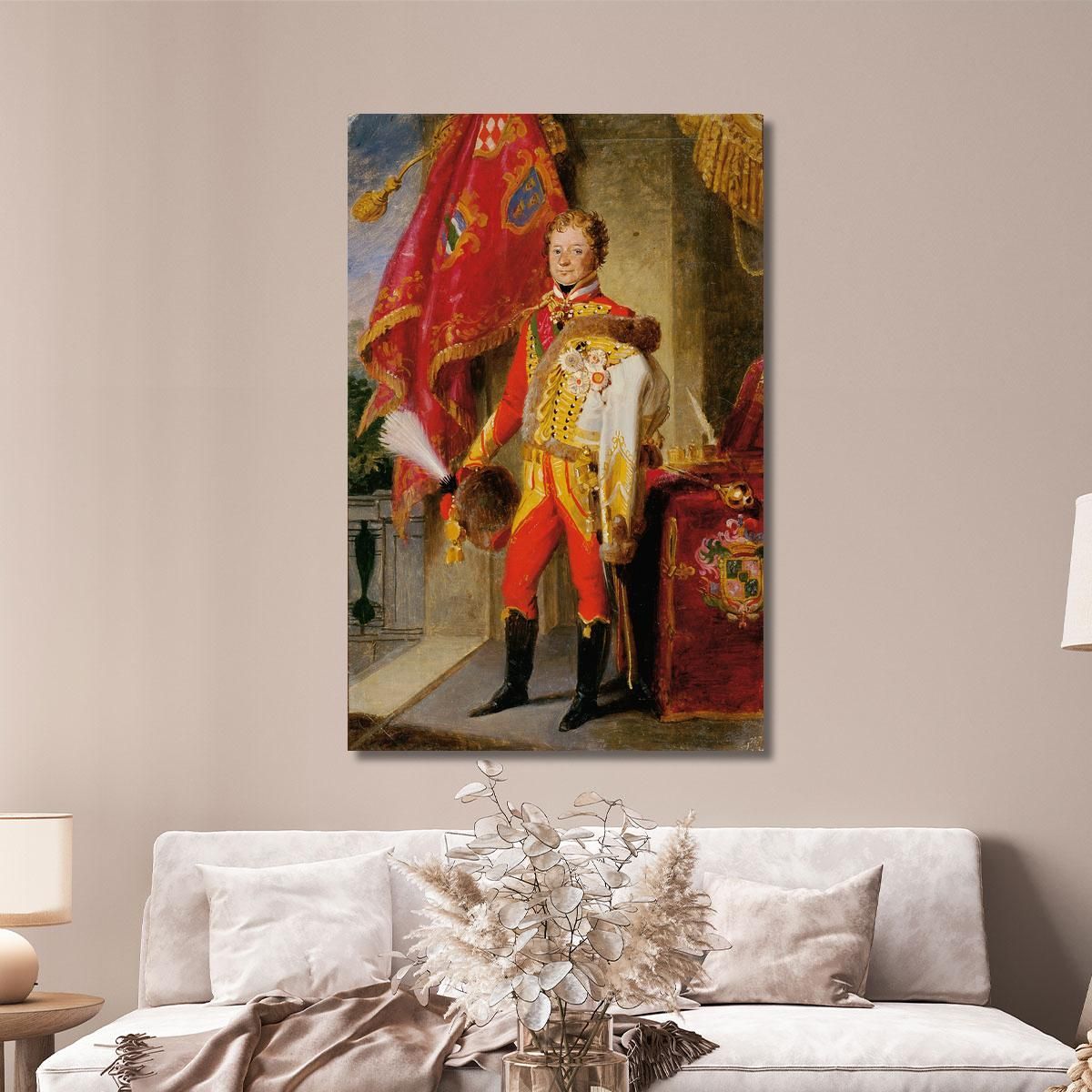 Ignaz Count Gyulay Von Naros-Nemeth And Nadaska In Hungarian Uniform Johann Peter Krafft jpk27 canvas print 